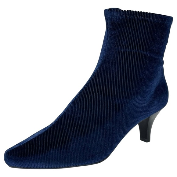 Impo Naja Midnight Blue Corduroy Womens Ankle Boots Size 6M - Picture 2 of 10